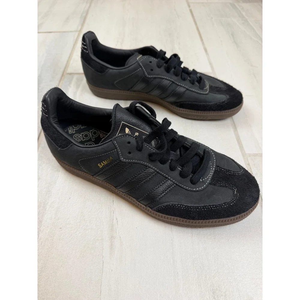 Adidas Samba OG Core Black Gum Sole Suede Leather Sneakers IH5371 Mens 9